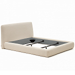 Кровать со съемным бежевым чехлом из ткани букле White Boucle Collection варинант исполнения - 1 | Loft Concept в Грозном