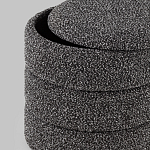 Пуф Three Gray в ткани букле серого цвета варинант исполнения - 5 | Loft Concept в Грозном