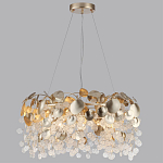 Люстра с декоративными подвесками из прозрачного стекла в форме монеток FAIRYTREE Light варинант исполнения - 8 | Loft Concept в Грозном