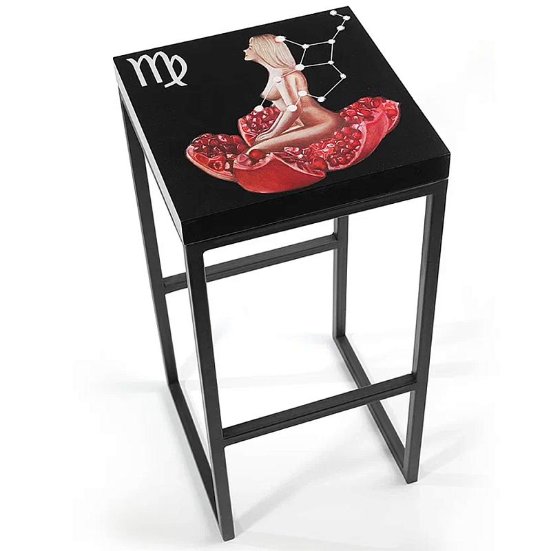 Барный стул Zodiac sign Дева Черный Мульти в Грозном | Loft Concept 