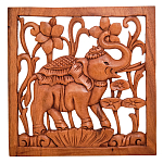 Панно из дерева слов и цветы Panel With Animals варинант исполнения - 1 | Loft Concept в Грозном