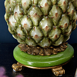 Настольная лампа с каркасом и декором в виде ананаса из фарфора и бронзы Pineapple Lamp варинант исполнения - 3 | Loft Concept в Грозном