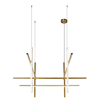 Люстра с 8-ю пересекающимися цилиндрическими плафонами на тонких тросах Trumpet tube варинант исполнения - 4 | Loft Concept в Грозном