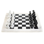 Шахматы классические с белой доской из натурального камня Мрамор Decorative Thematic Chess варинант исполнения - 1 | Loft Concept в Грозном