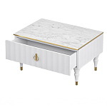 Стол журнальный белый с ящиком Expanses of Beauty варинант исполнения - 2 | Loft Concept в Грозном