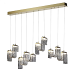 Подвесной светильник линейный с плафонами волнистой формы из фактурного стекла Big Wave варинант исполнения - 3 | Loft Concept в Грозном