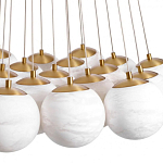 Люстра подвесная круглая с сферическими плафонами из натурального камня Glowing Spheres варинант исполнения - 7 | Loft Concept в Грозном