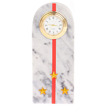 Часы погон МВД подарочные настольные из натурального камня Мрамор Military Clock варинант исполнения - 13 | Loft Concept в Грозном