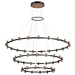 Люстра подвесная с тремя круглыми ярусами и цилиндрическими плафонами Arnaut Light варинант исполнения - 4 | Loft Concept в Грозном