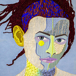 Картина с вышивкой Портрет wall panel People with the yellow ear 2 варинант исполнения - 2 | Loft Concept в Грозном