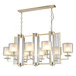 Люстра прямоугольной формы с 8-ю цилиндрическими плафонами из стекла Laurent варинант исполнения - 6 | Loft Concept в Грозном