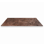 Стол обеденный с коричневой прямоугольной столешницей из керамики на четырех металлических ножках Brown Ceramics варинант исполнения - 2 | Loft Concept в Грозном