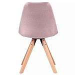 Стул мягкий с высокой спинкой на деревянных ножках Chair Dusty Pink варинант исполнения - 4 | Loft Concept в Грозном