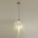 Подвесной светильник с плафоном в форме капли Crystal Transparent Drop варинант исполнения - 4 | Loft Concept в Грозном