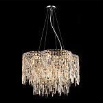 Люстра подвесная с хрустальными подвесками и металлическим основанием цвета Хром Ludivine Lighting варинант исполнения - 4 | Loft Concept в Грозном