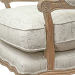 Кресло со спинкой из ротанга Ellie Rattan Armchair beige print flax варинант исполнения - 4 | Loft Concept в Грозном