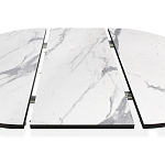 Стол обеденный раздвижной со столешницей белый мрамор Magali варинант исполнения - 7 | Loft Concept в Грозном