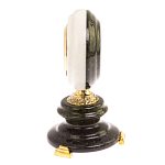 Часы настольные бронзовые из натуральных камней Мрамор и Змеевик Stone Clock варинант исполнения - 6 | Loft Concept в Грозном