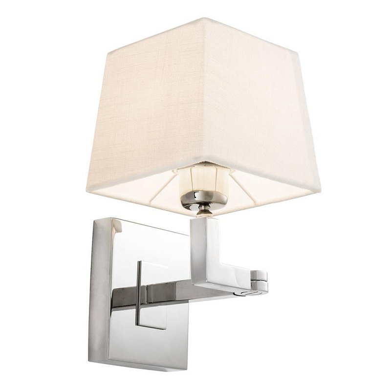 Бра Eichholtz Wall Lamp Cambell Nickel Никель Бежевый Бра Eichholtz Wall Lamp Cambell Nickel Никель Бежевый в Грозном | Loft Concept