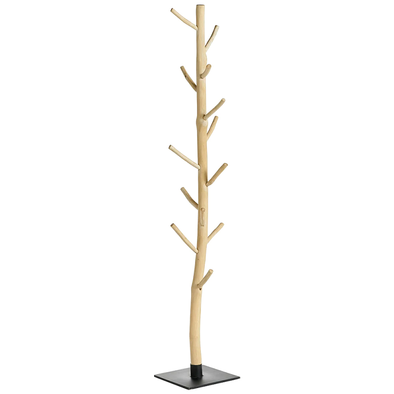 Напольная вешалка из тикового дерева Teak Floor Hanger Древесина Черный Напольная вешалка из тикового дерева Teak Floor Hanger Древесина Черный в Грозном | Loft Concept