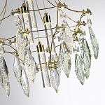 Люстра подвесная из металла с хрустальными подвесками прозрачного цвета Quasar 41 варинант исполнения - 3 | Loft Concept в Грозном