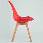 Стул с основой из пластика и мягким сиденьем Arvika Red варинант исполнения - 3 | Loft Concept в Грозном