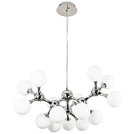 Люстра с плафонами из стеклянных шаров Pearls Suspension Chrome Chandelier варинант исполнения - 2 | Loft Concept в Грозном