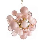 Люстра розовые шары на золотом каркасе Pink Light Bubbles варинант исполнения - 2 | Loft Concept в Грозном