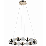 Светодиодная кольцевая люстра Crystal Globule Chrome Chandelier Gold варинант исполнения - 2 | Loft Concept в Грозном
