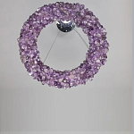 Люстра кргулая из фиолетового хрустального камня Purple Diamond варинант исполнения - 1 | Loft Concept в Грозном