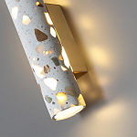 Бра с цилиндрическим белым бетонным плафоном Terrazzo Light варинант исполнения - 4 | Loft Concept в Грозном