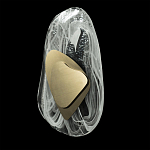 Бра овальное из стекла с золотым элементом Flow Texture  варинант исполнения - 6 | Loft Concept в Грозном