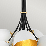 Люстра с 15-ю белыми  плафонами с золотой внутренней поверхностью Hinkley варинант исполнения - 9 | Loft Concept в Грозном