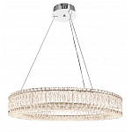 Люстра подвесная круглая из прозрачного хрусталя с корпусом из металла цвета хром Selfsufficient варинант исполнения - 4 | Loft Concept в Грозном