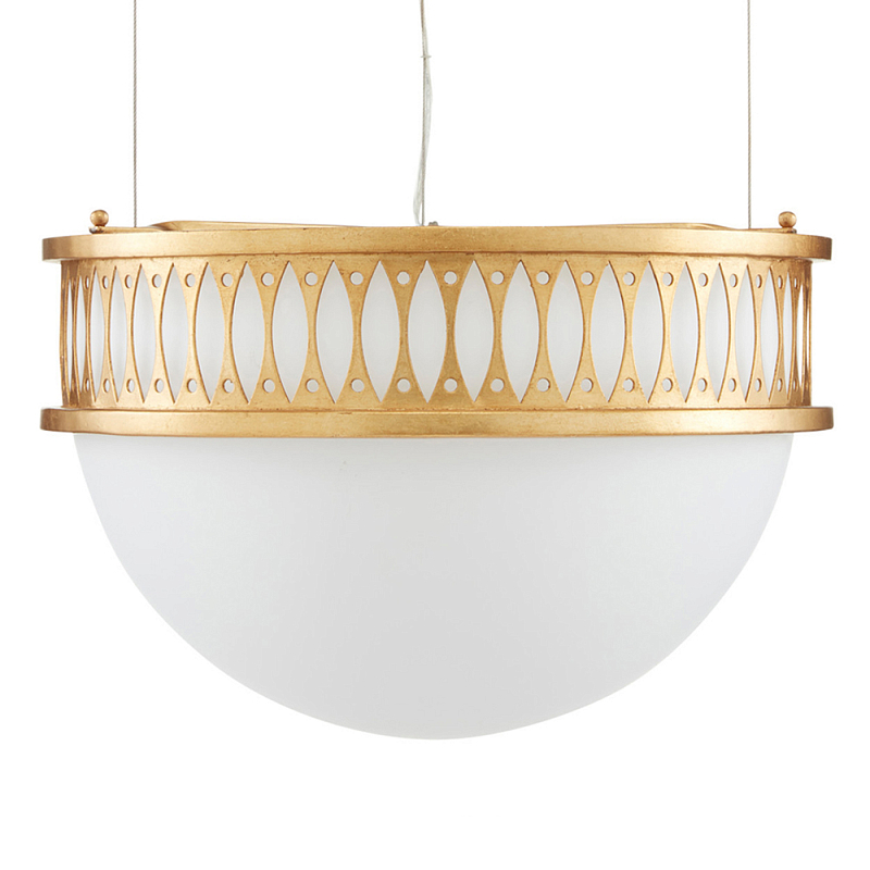 Подвесной светильник с фактурным золотым каркасом Exceptional Classic Design Золотой Молочный Подвесной светильник с фактурным золотым каркасом Exceptional Classic Design Золотой Молочный в Грозном | Loft Concept