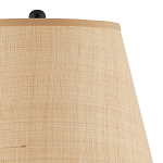 Настольная лампа темно-коричневая с тканевым абажуром в форме конуса Сhieftain варинант исполнения - 2 | Loft Concept в Грозном