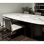 Стол обеденный мраморный с колоннами Marble Column Table варинант исполнения - 4 | Loft Concept в Грозном