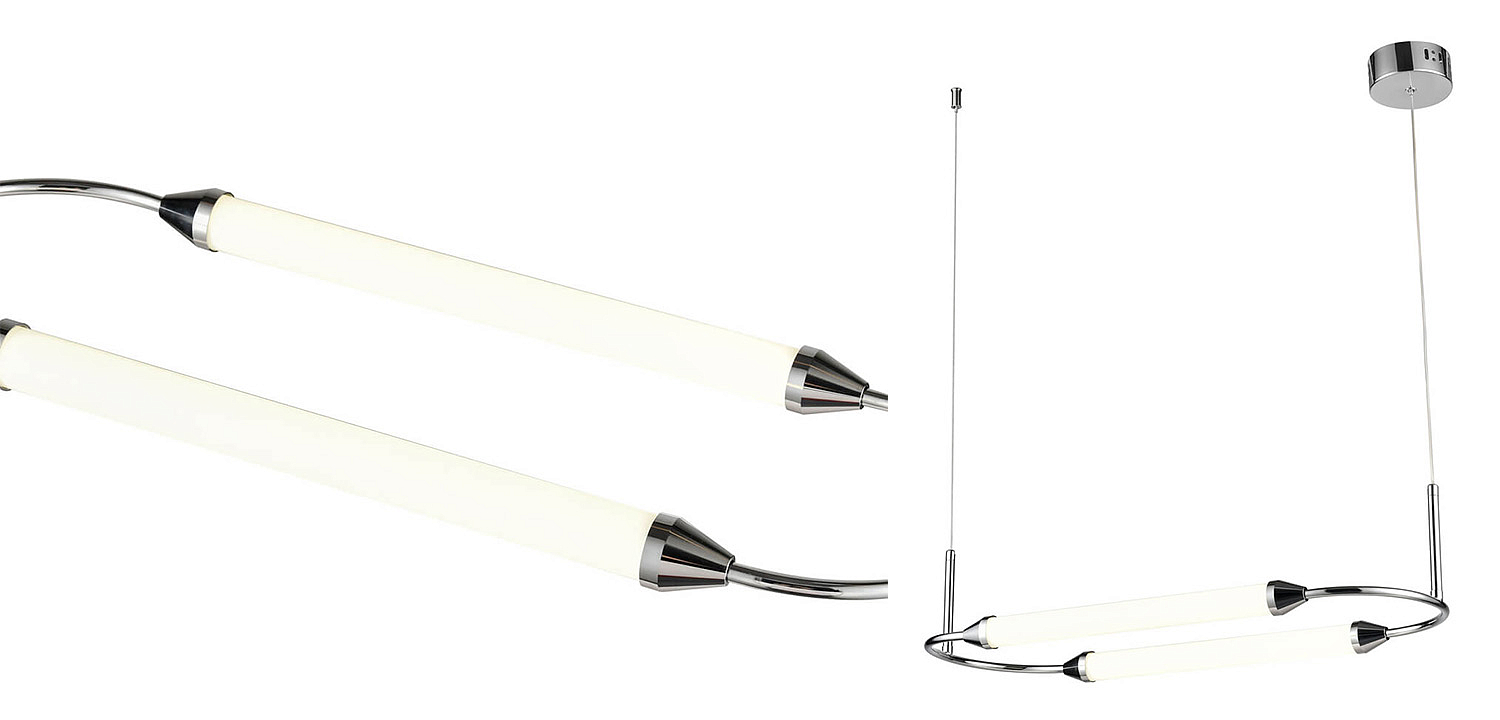 Подвесной светильник Giopato & Coombes CIRQUE Pendant Ellipse Horizontal Chrome Подвесной светильник Giopato & Coombes CIRQUE Pendant Ellipse Horizontal Chrome - Loft-Concept в Грозном