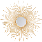 Зеркало-солнце круглое в раме из металла с золотыми с лучами Rays of Peace варинант исполнения - 1 | Loft Concept в Грозном