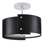 Потолочный светильник круглый светодиодный Semicircular White Panels чёрный варинант исполнения - 3 | Loft Concept в Грозном