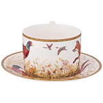 Чайная пара из фарфора 300 мл Hunting Porcelain Collection варинант исполнения - 2 | Loft Concept в Грозном