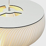 Подвесной светильник с белыми изящными декоративными лепестками Volumetric Petal Lamp варинант исполнения - 9 | Loft Concept в Грозном