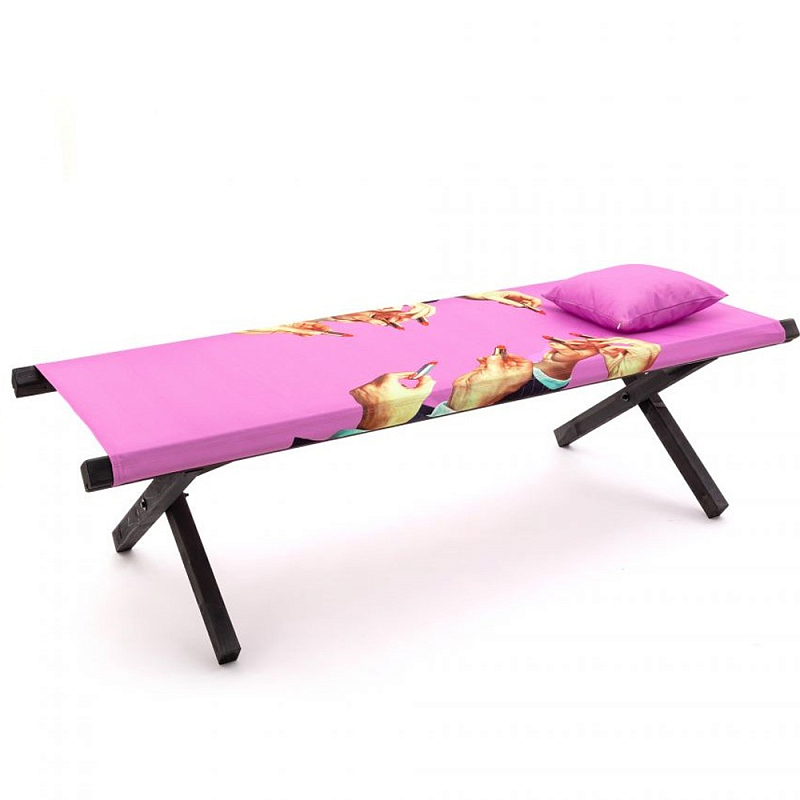 Шезлонг Seletti Poolbed Lipstick Pink Розовый Черный Шезлонг Seletti Poolbed Lipstick Pink Розовый Черный в Грозном | Loft Concept