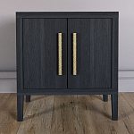 Тумбочка Primo с дверцами шпон Черный дуб варинант исполнения - 2 | Loft Concept в Грозном