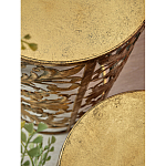 Столик приставной с цветочной резной фактурой Madagascar варинант исполнения - 2 | Loft Concept в Грозном