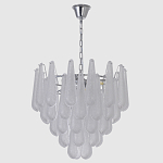 Люстра с подвесками из рифленного стекла в форме капель Textured Glass Chandelier варинант исполнения - 2 | Loft Concept в Грозном