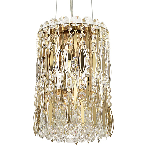 Подвесной светильник с металлическими и хрустальными подвесками Bonnay Crystal Hanging Lamp