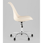 Офисный стул на металлическом основании EGGERY Beige пластик варинант исполнения - 4 | Loft Concept в Грозном