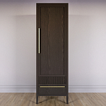 Узкий Шкаф Primo с 2 выдвижными ящиками Темный орех варинант исполнения - 2 | Loft Concept в Грозном