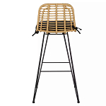 Стул барный с ротанговым плетением Half Bar Chair with Wicker без подлокотников варинант исполнения - 3 | Loft Concept в Грозном